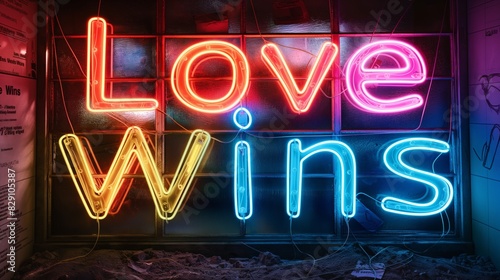 Vibrant Hyperrealistic Rainbow Neon Sign 