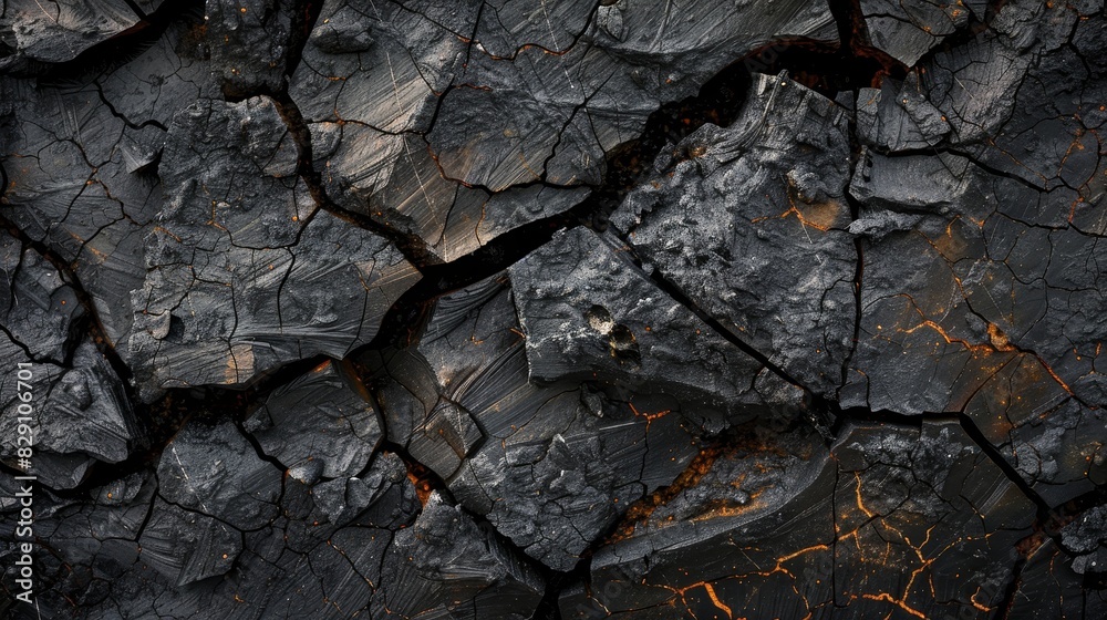Fototapeta premium Black coal texture mining resources wallpaper background