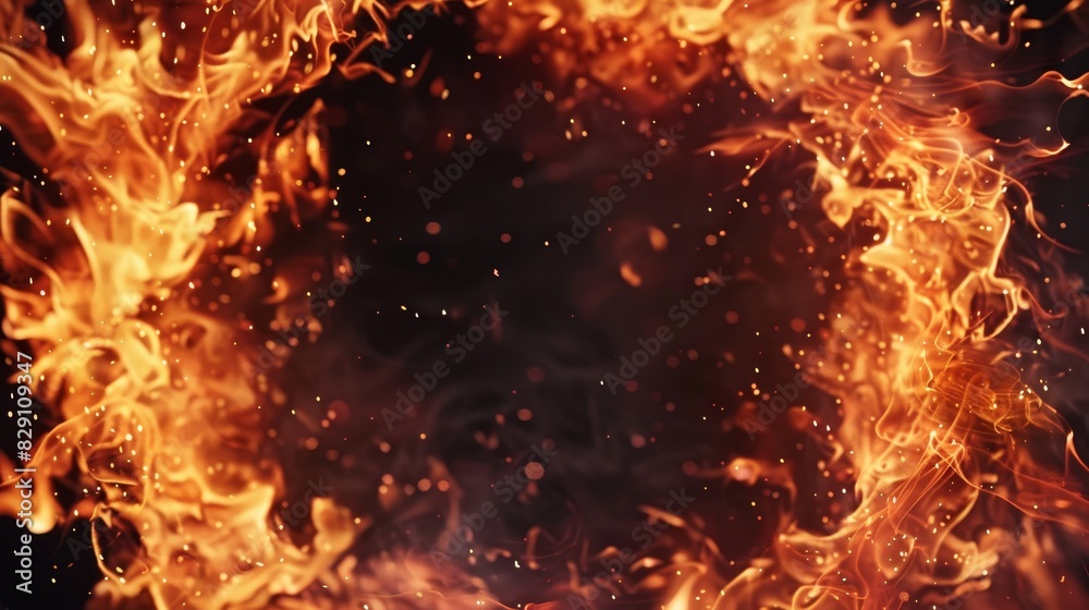 Fire flame frame for text place wallpaper background
Fire flame frame for text place wallpaper background