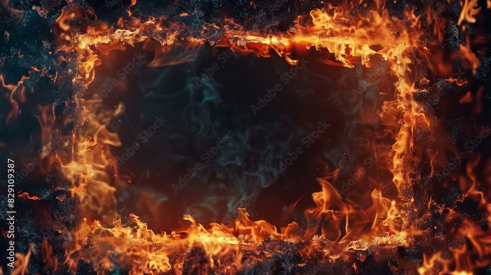 Fire flame frame for text place wallpaper background
Fire flame frame for text place wallpaper background