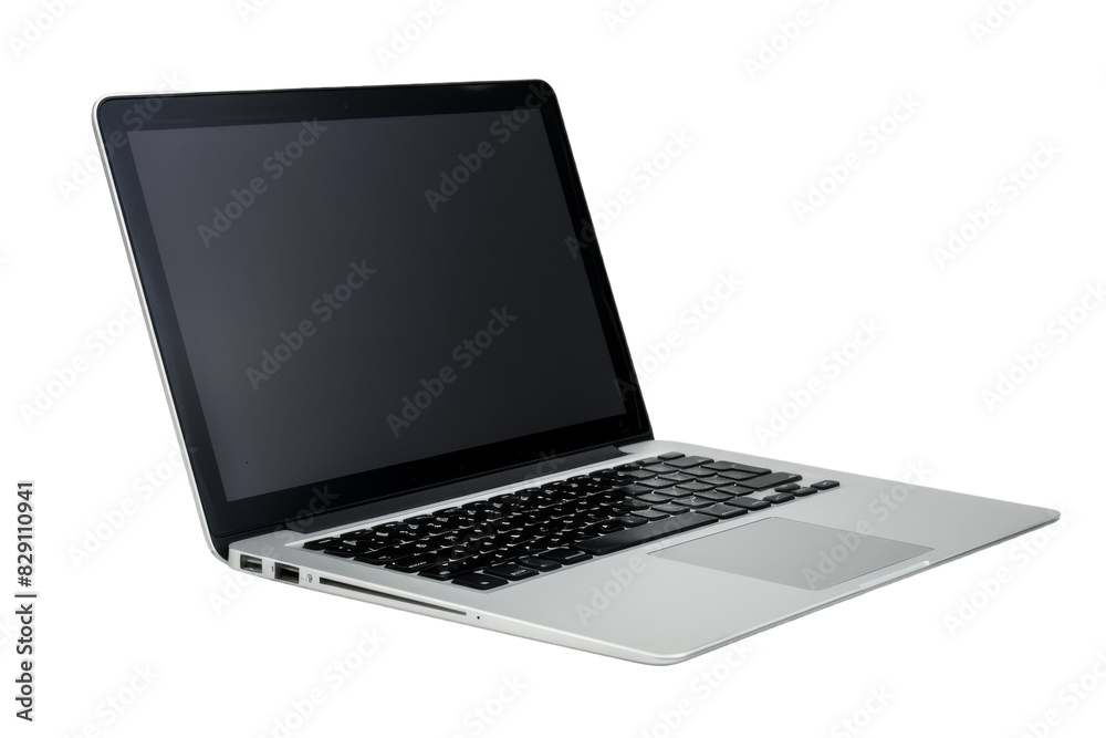 Sleek Modern Laptop Isolated on Transparent Background Sleek Modern Laptop Isolated on Transparent Background