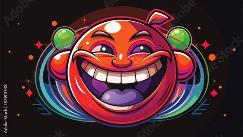 emoji background, funny face, illustration