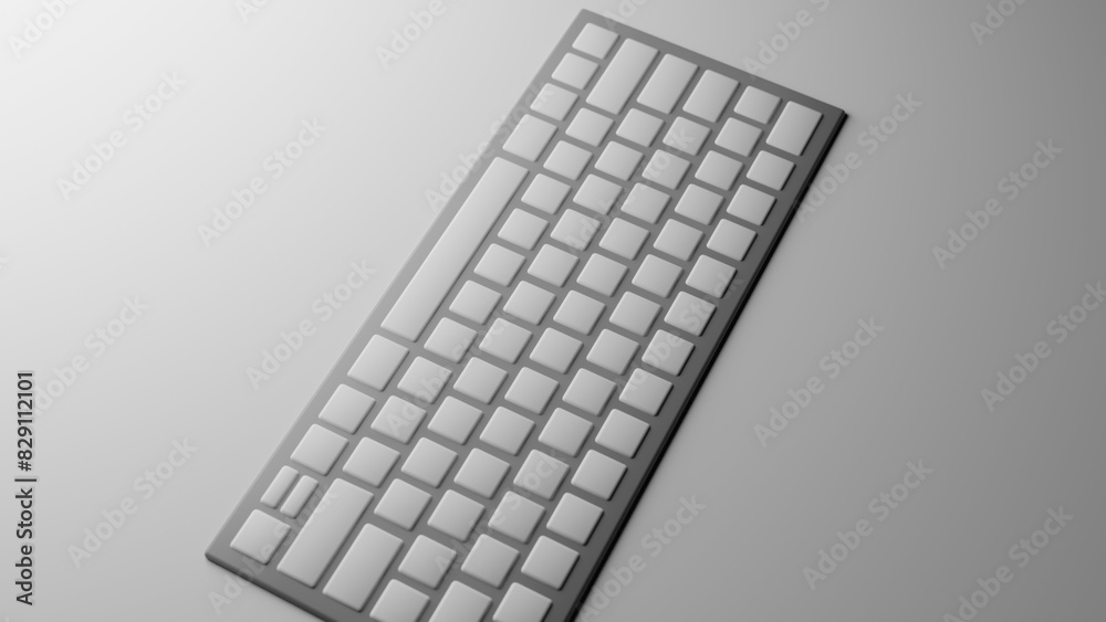 computer keyboard made in 3d