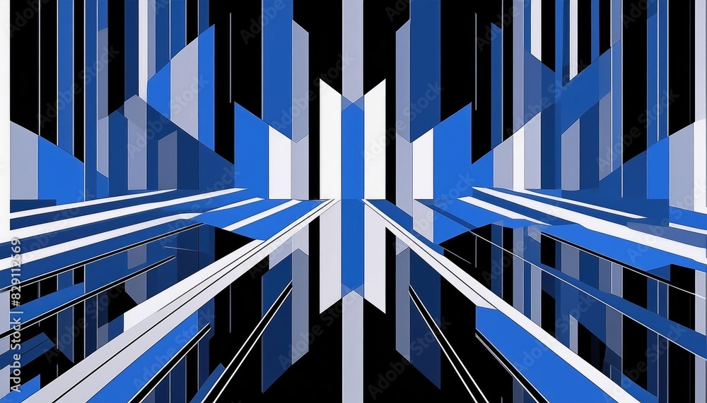 Obraz premium Abstract Geometric Pattern with Depth and Perspective