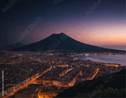 Vesuvio di notte