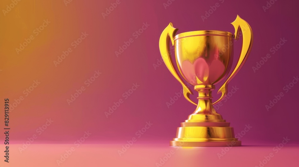 Winner golden cup 3D style wallpaper background Winner golden cup 3D style wallpaper background