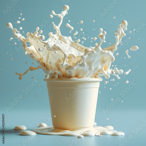 Photo of a cup of milk cream