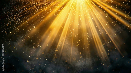 Light Transition Overlays: Sun Rays and Yellow Flare PNG Image
