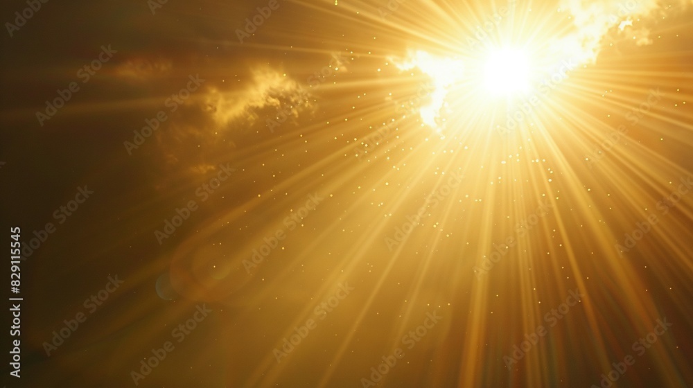 Obraz premium High-Quality Stock PNG: Sunlight Overlays with Lens Flare and Light Leaks