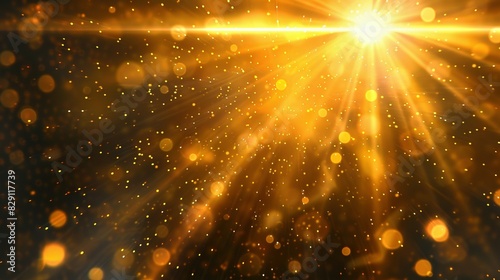 Yellow Flare Glow: High-Quality Sunlight Overlays and Lens Flare PNG