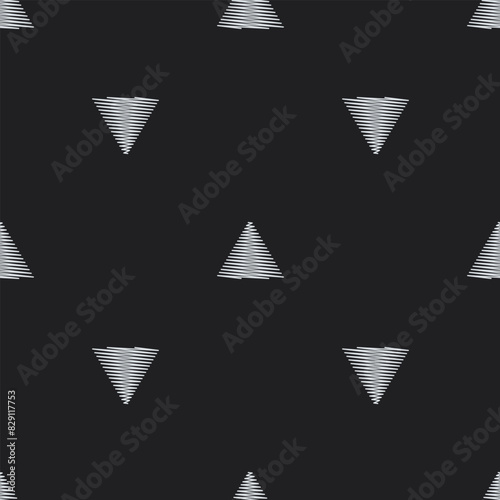 The design features a flawless arrangement of white triangles displayed on a dark backdrop, showcasing an elegant and symmetrical pattern