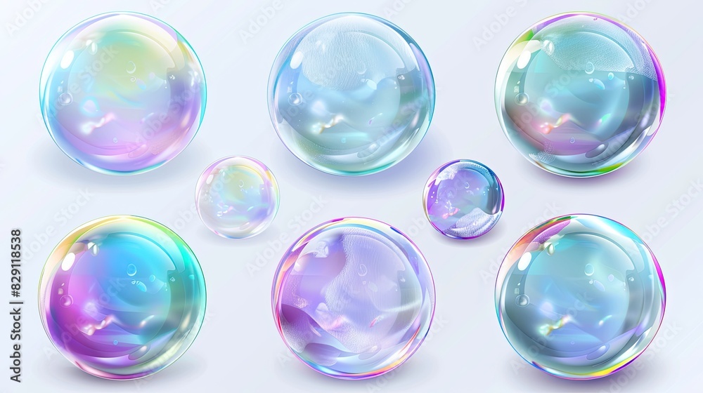 A set of colorful, iridescent bubbles. The bubbles are of various sizes and colors, creating a sense of depth and movement. The image evokes a feeling of playfulness and whimsy A set of colorful, iridescent bubbles. The bubbles are of various sizes and colors, creating a sense of depth and movement. The image evokes a feeling of playfulness and whimsy
