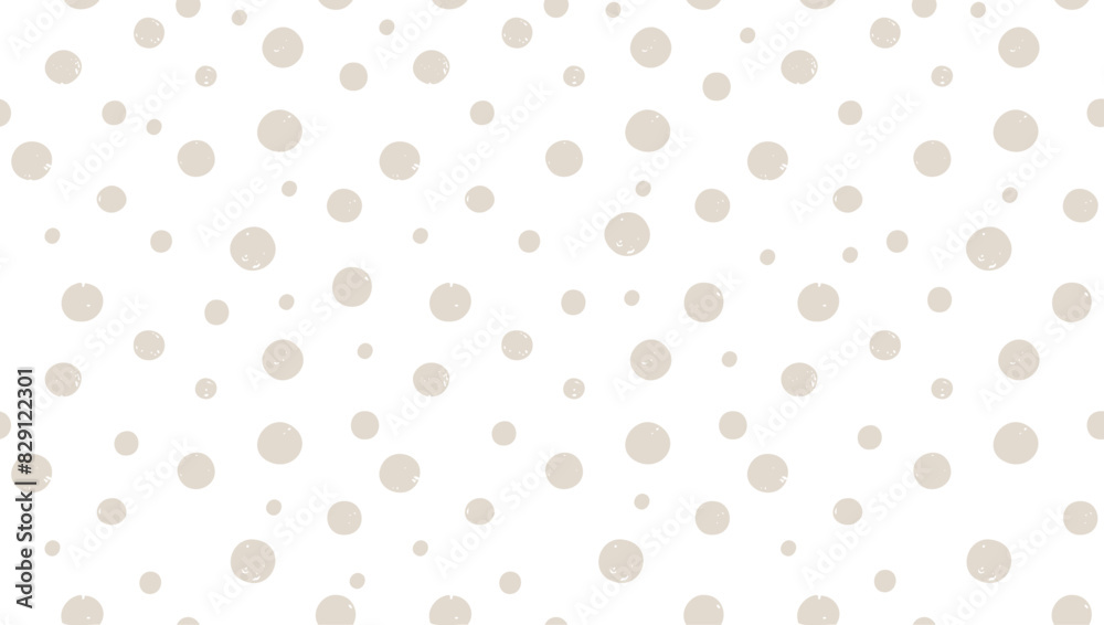 Polka dot seamless pattern, vector monochrome subtle texture in soft pastel colors, white beige. Abstract repeat background with randomly scattered circles. Design for prints, textile, invitations Polka dot seamless pattern, vector monochrome subtle texture in soft pastel colors, white beige. Abstract repeat background with randomly scattered circles. Design for prints, textile, invitations
