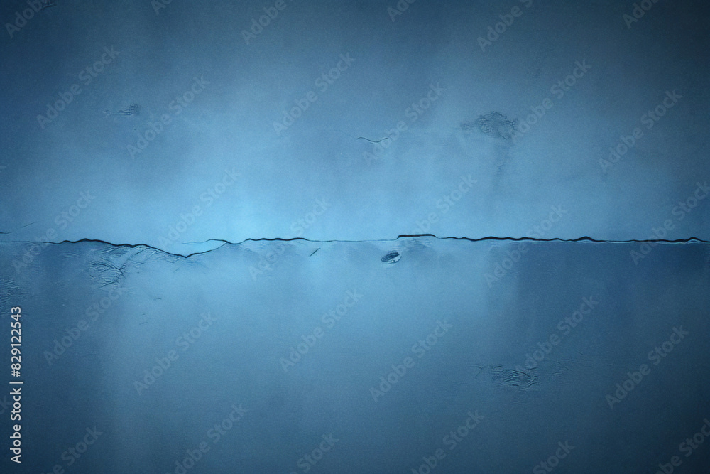 Naklejka premium Dark blue abstract background in cyclorama style in misty atmosphere. Opulent setting of extra depth in misty dark blue color.