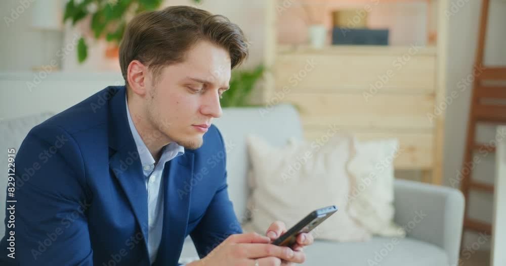 Businessman Writes Message Businessman Writes Message