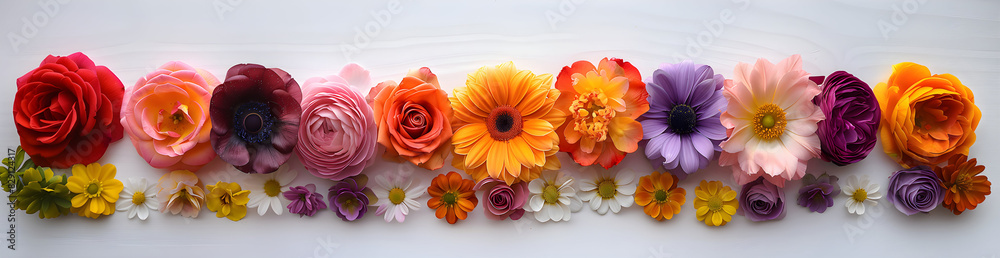 Set, collection of different beautiful flowers, blossoms. Various colors and types arranged separated in rows on white background. Decorative floral banner design for greeting cards, invitations etc.
Set, collection of different beautiful flowers, blossoms. Various colors and types arranged separated in rows on white background. Decorative floral banner design for greeting cards, invitations etc.