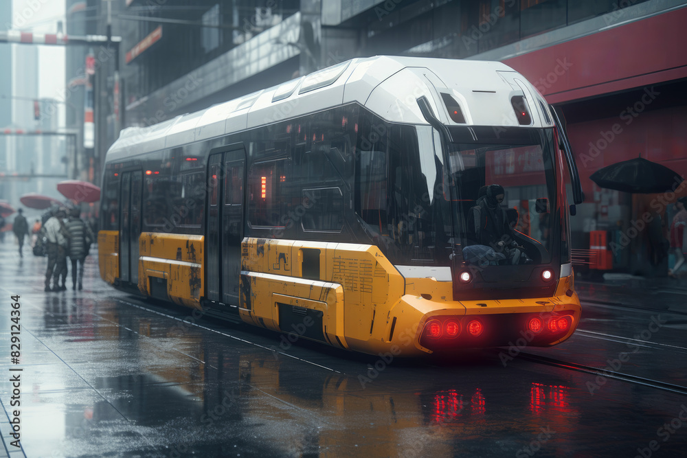 tram in the city tram in the city
