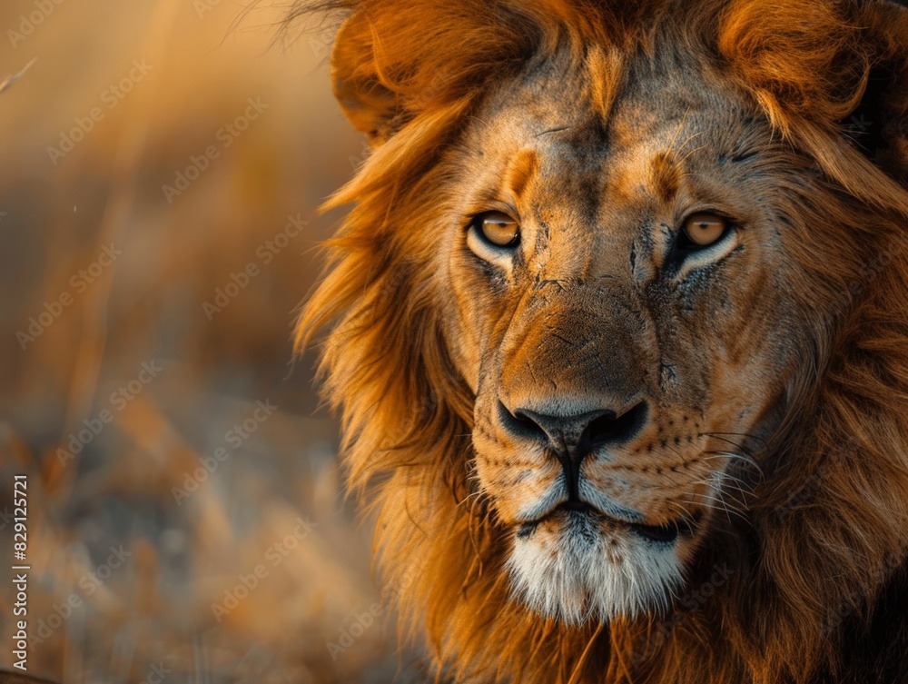 Majestic lion in natural habitat Majestic lion in natural habitat