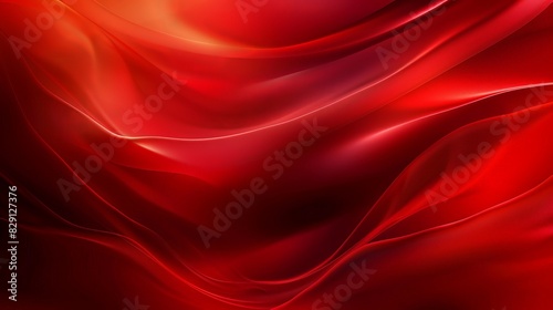 Abstract red and orange wavy background with smooth curves, perfect for wallpaper, design projects and artistic compositions.