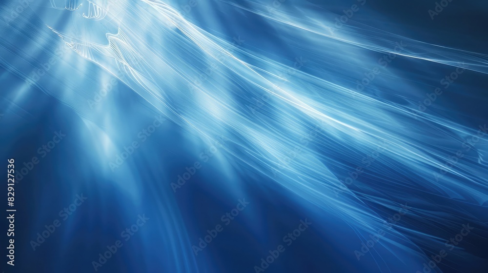 Abstract blue background with ethereal light beams and delicate shadow play Abstract blue background with ethereal light beams and delicate shadow play
