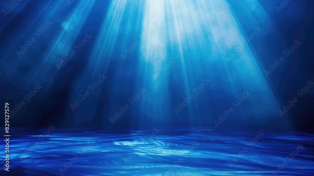 Abstract blue background with ethereal light beams and delicate shadow play Abstract blue background with ethereal light beams and delicate shadow play
