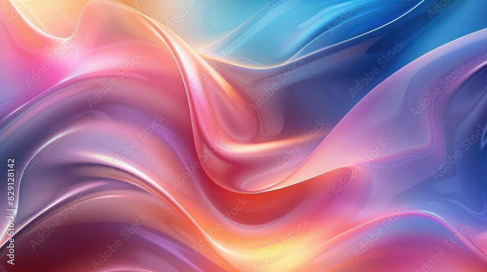 Fototapeta premium Abstract colorful wave background featuring dynamic curves and bright gradient lighting