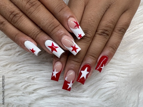 Bild auf Leinwand Festive nail design