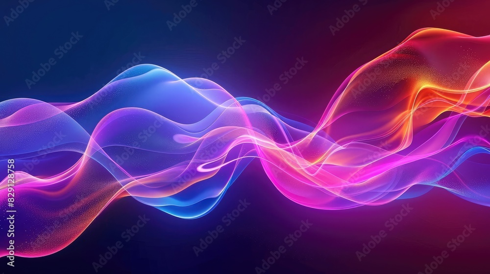 Abstract colorful wave background with flowing lines and vibrant, smooth transitions