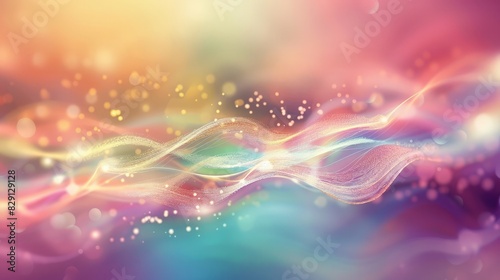 Abstract colorful wave background with soft focus and blurred edges for a dreamy effect