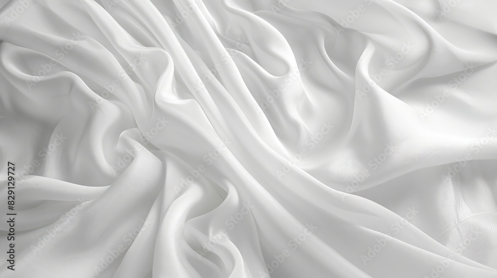 Obraz premium Abstract white fabric background with subtle textures and elegant lighting effects