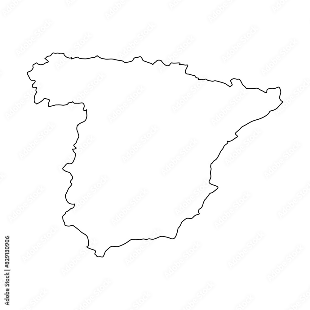 Spain outline map