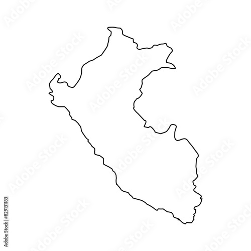Peru outline map