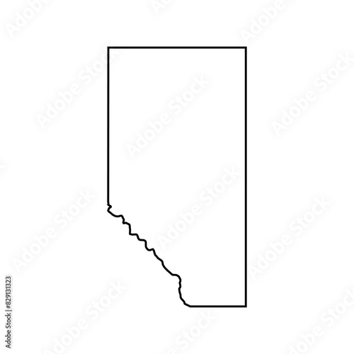 Alberta outline map