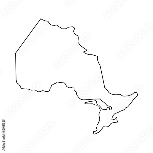 Ontario outline map