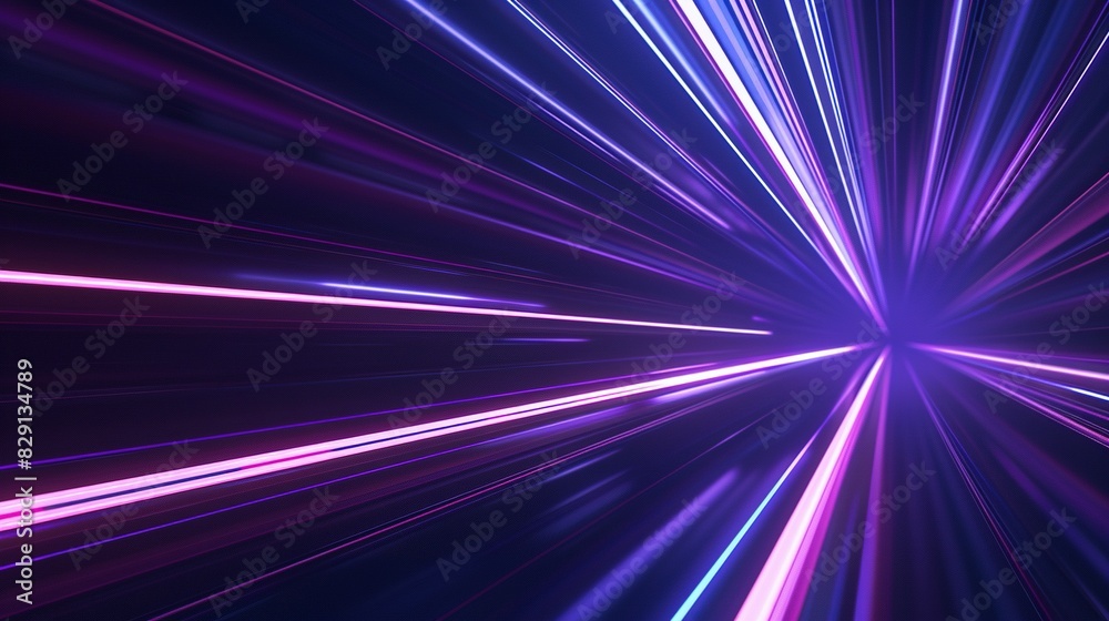 3D Hyperspeed Warp Render: Blue and Purple Light Lines on Dark Background 3D Hyperspeed Warp Render: Blue and Purple Light Lines on Dark Background