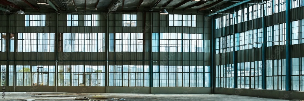 Glass in factory building Glass in factory building
