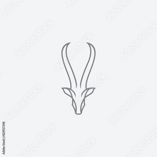 Vector gazelle modern logo design vector illustration 