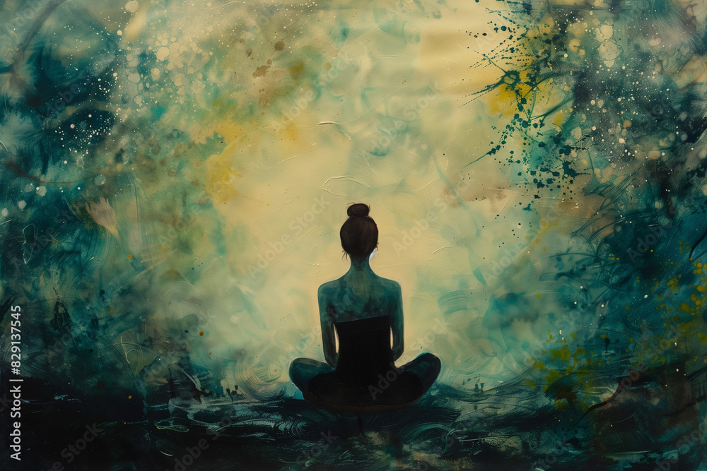 person meditating in yoga pose