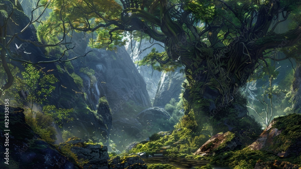 fantasy adventure guilhall landscape