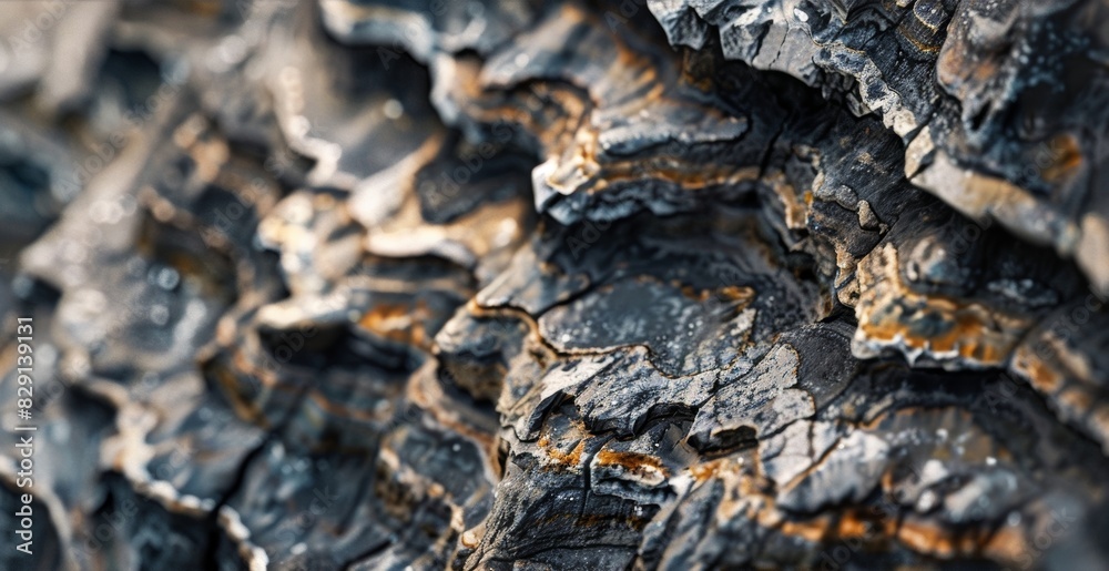 The intricate patterns and textures of a moraine resembling an abstract piece of art The intricate patterns and textures of a moraine resembling an abstract piece of art