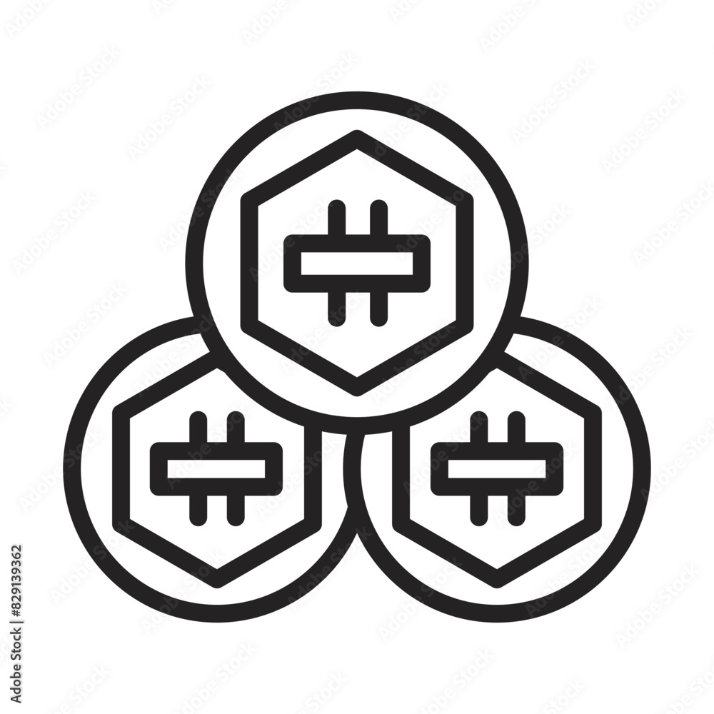 Fototapeta premium Cryptocurrency Icon
