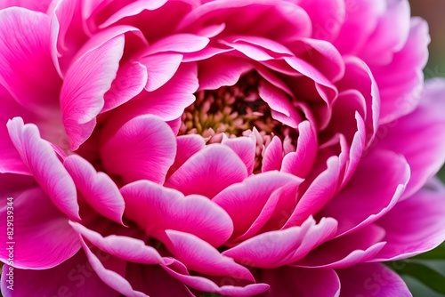 A close up of a pink flower with a white center