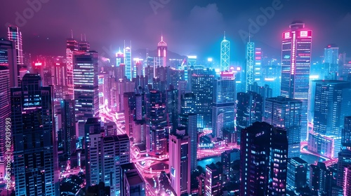 Wallpaper Mural futuristic technology background.  Torontodigital.ca