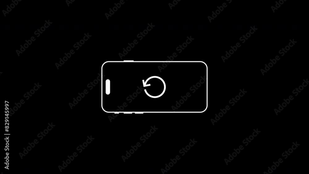Rotate your phone. 4K Animation of Please Rotate Your Phone to Landscape 90 Rotation for Better Experience. Phone Rotation animation. Alpha channel. Transparent Background