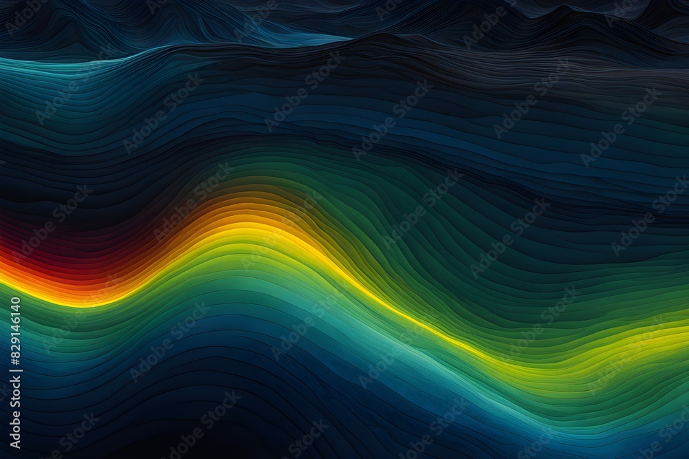 Obraz premium A colorful wave in the ocean