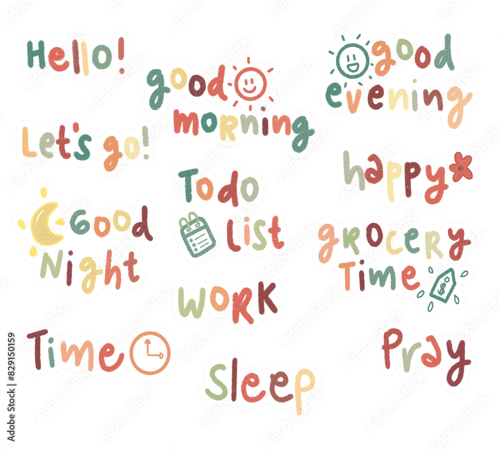 Digital Sticker For Daily Journaling In Earthtone Palette Color Digital Sticker For Daily Journaling In Earthtone Palette Color