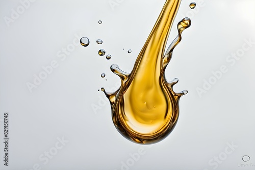 A splash of oil is shown in a splash of water