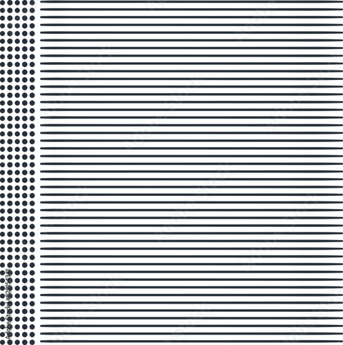 Lined sheet with a column on the left in the form of dots.