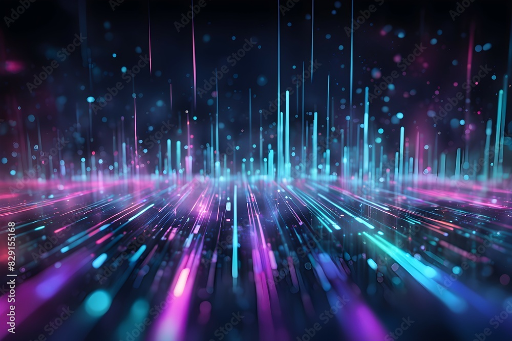 A colorful, abstract image with a blue and pink background and purple A colorful, abstract image with a blue and pink background and purple