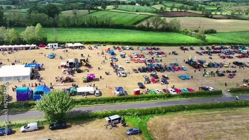 Aerial view of Tamlaght O'Crilly Parish Vintage Groups Vintage day County Londonderry Northern Ireland 25th May 2024 photo